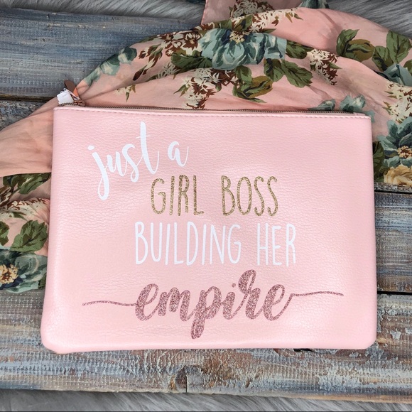 Handbags - Just a Girl Boss Building Her Empire Makeup Bag